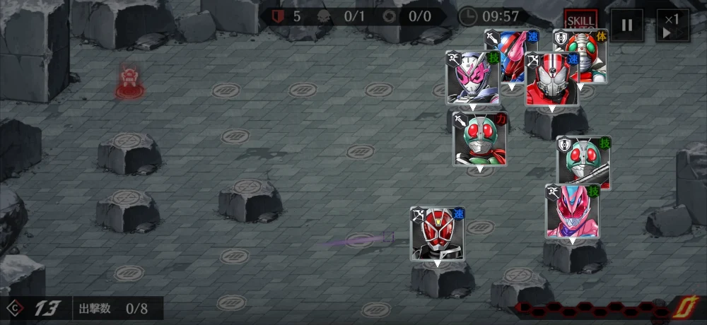 メイン1-10ハード攻略・編成例1_ライD