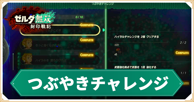ゼルダ無双封印戦記_つぶやきチャレンジ_バナー