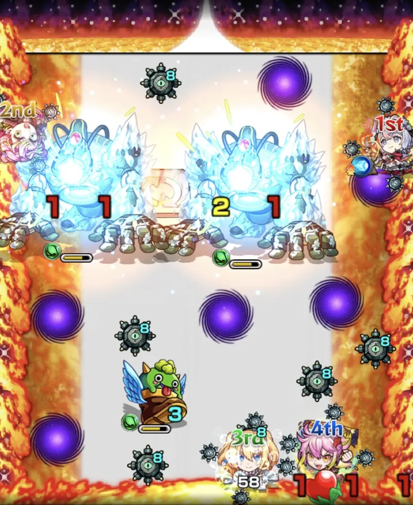 モンスト_遊戯王コラボ_超究極アンチノミー_ステージ２