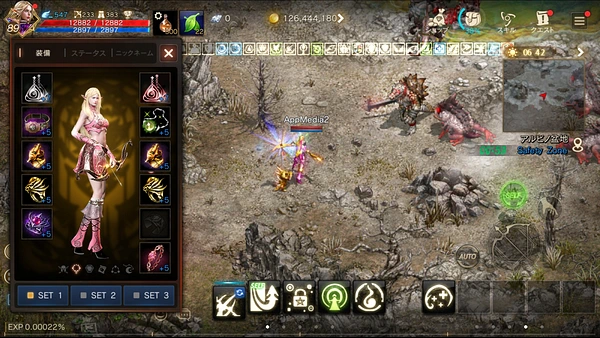 リネージュM_銃士先行プレイ_エルフ性能1