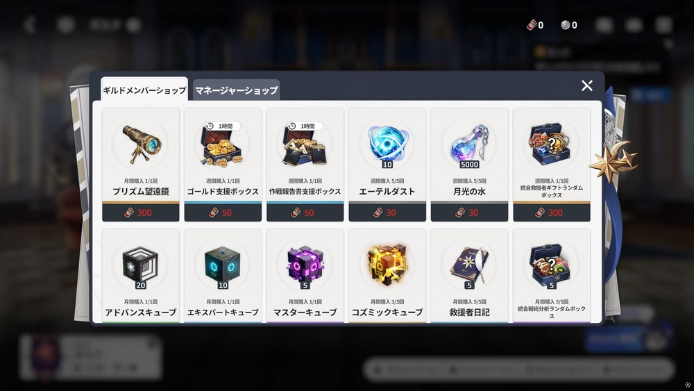 スターセイヴァー_ギルドショップ