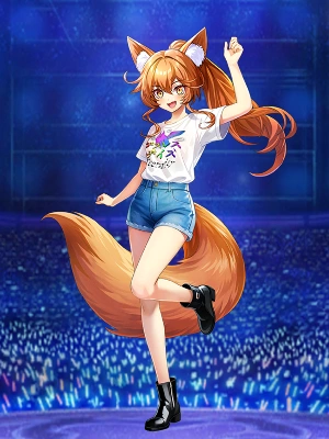 白猫_コリン_双剣_ハイセンスTシャツ_立ち絵