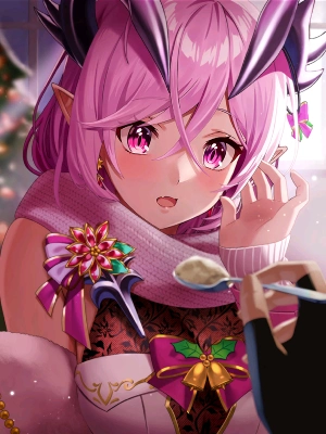 白猫_オスクロル_斧_クリスマス_覚醒絵