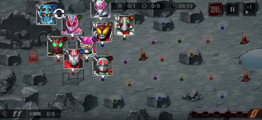 メイン6-10ハード攻略・編成例1_ライD