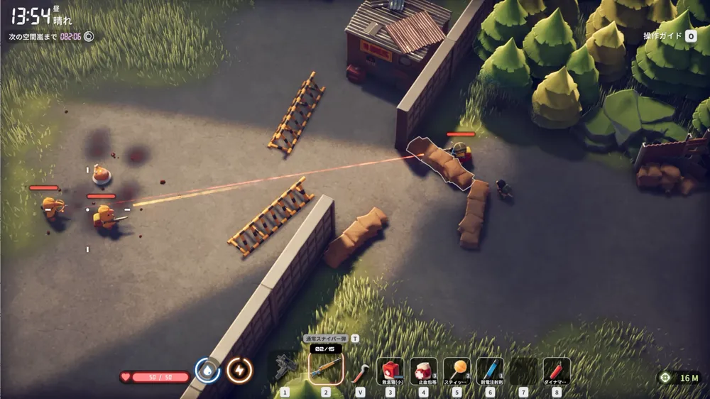 ダッコフ_障害物や土嚢を活用する