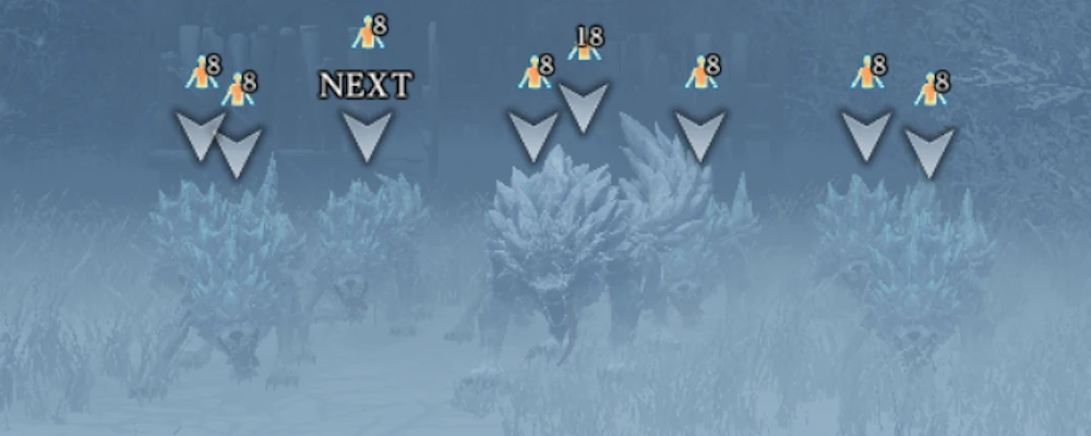 敵が大量に出現_スノーウルフリーダーの攻略と対策_ダフネ