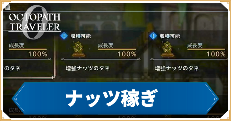 【オクトラ0】ナッツの効率的な稼ぎ方とおすすめキャラ【オクトパストラベラー0】