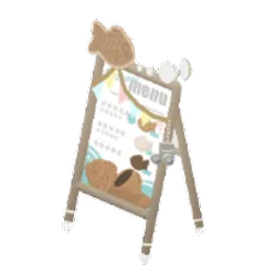 にっこりたい焼き屋さんのメニュー看板_アイコン