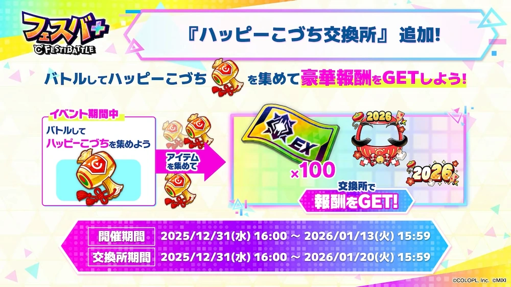 ハッピーこづち交換所追加_フェスバエンタメディア