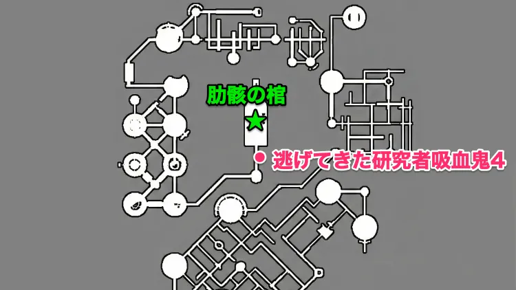 コードヴェイン_逃げてきた研究者吸血鬼4_マップ画像