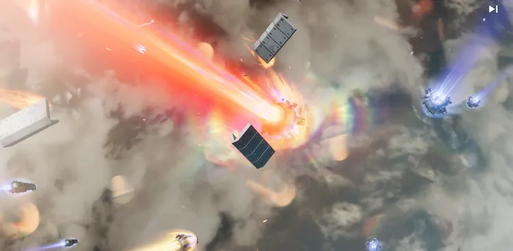 エンドフィールド_落下中に赤く光る