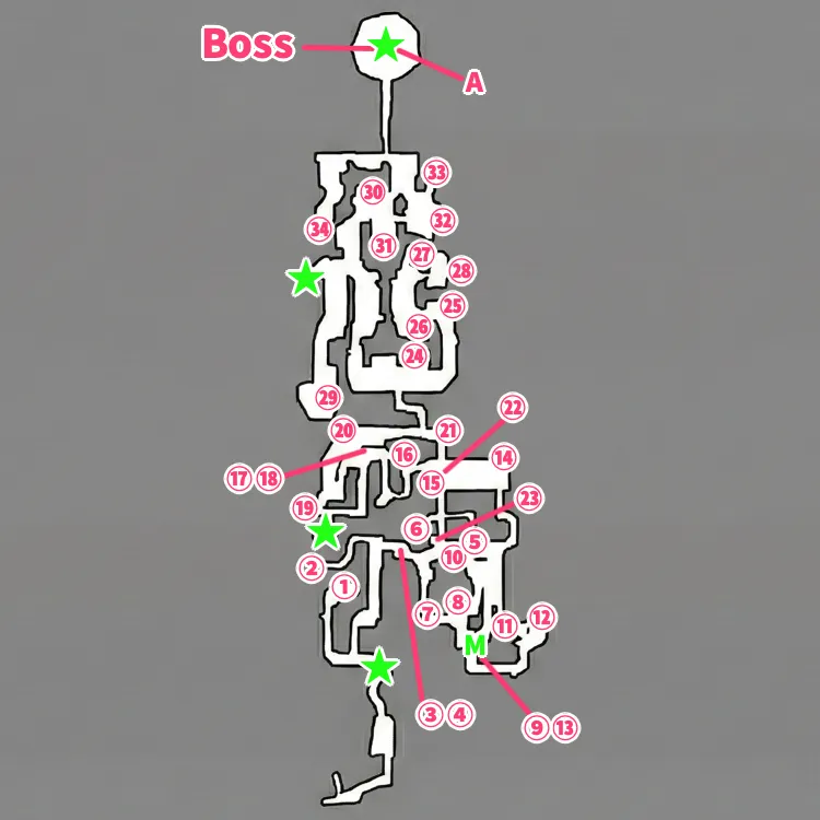 コードヴェイン_仄暗い洞窟_マップ画像