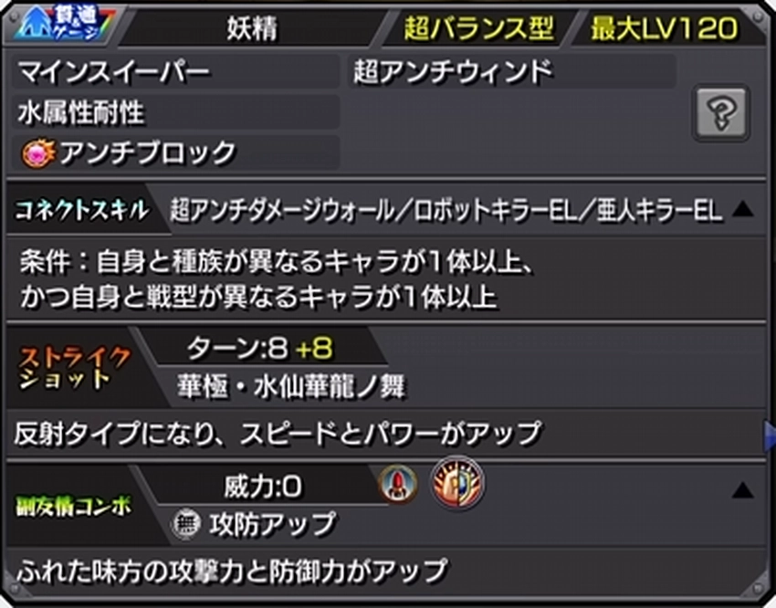 モンスト_水仙獣神化改ステータス