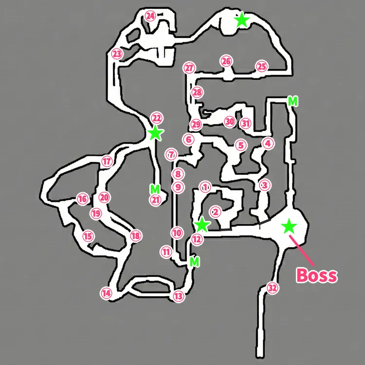 コードヴェイン_崩壊都市 地下区域_マップ画像