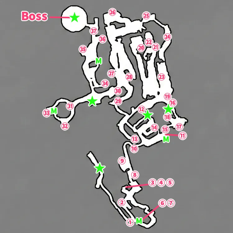 コードヴェイン_凍てついた霊峰_マップ画像