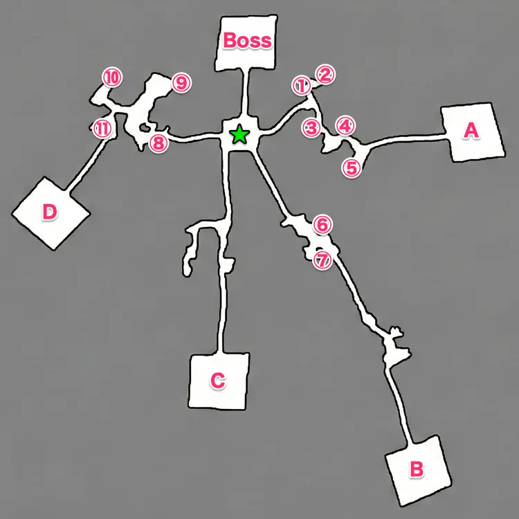 コードヴェイン_沈黙の雪渓_マップ画像