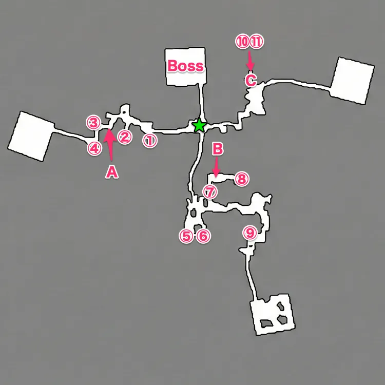 コードヴェイン_錆の幽谷_マップ画像