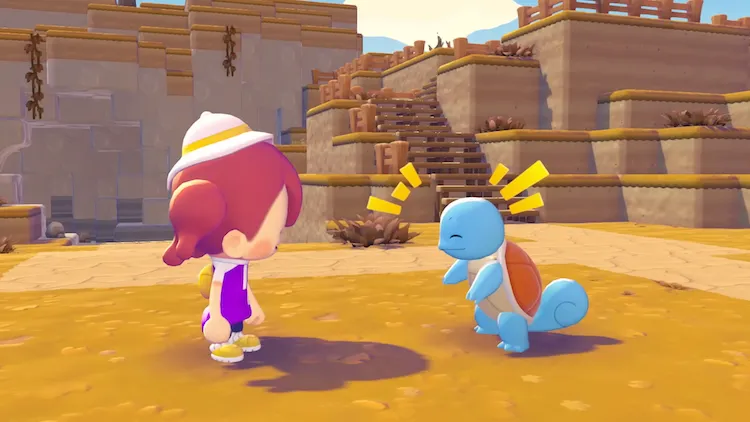 ぽこ あ ポケモン_ゼニガメと仲良し