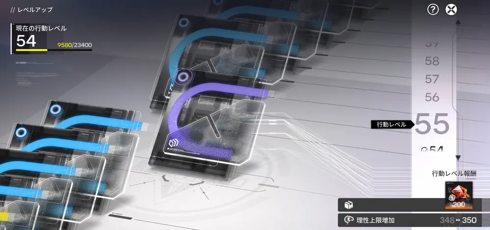 エンドフィールド_行動レベル