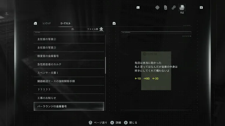 バーラウンジの禁固番号