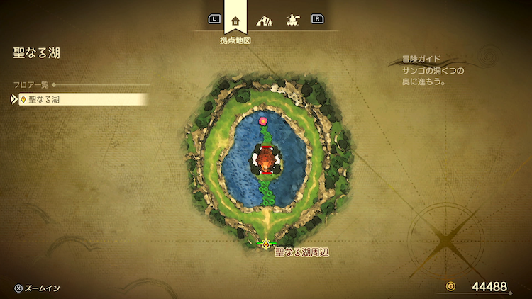 ドラクエ7R_聖なる湖(過去)_外観_フロアマップ