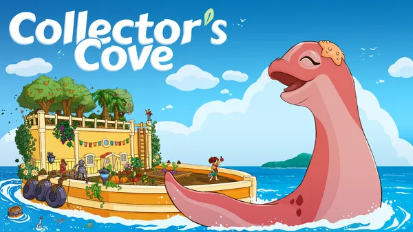 相棒の恐竜に引かれて大海原を渡る甲板の上の農場アドベンチャー 『Collector’s Cove』3月12日発売決定