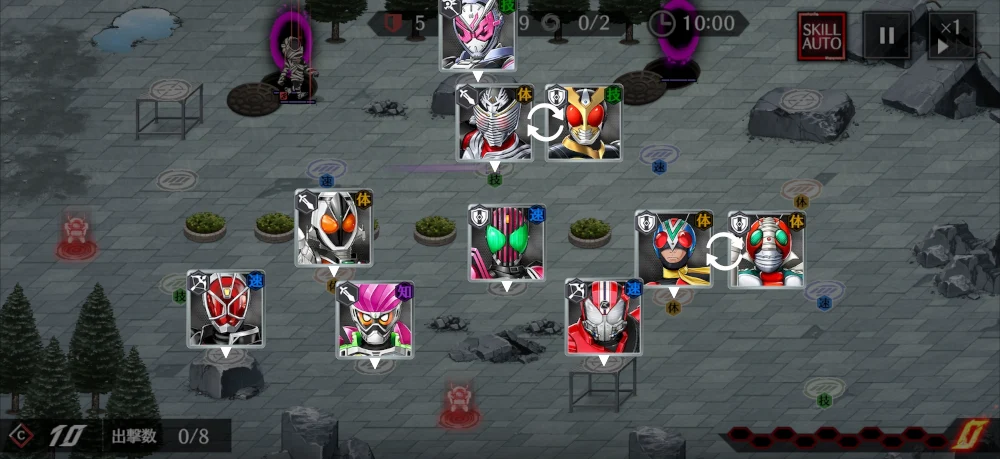 前編HARD3攻略・編成例2・仮面ライダーノクス_ライD