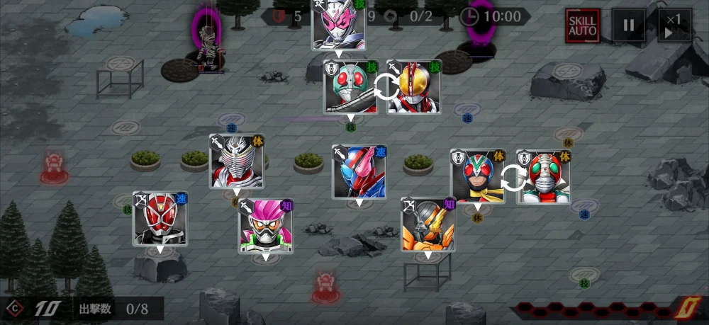 前編HARD3攻略・編成例3・仮面ライダーノクス_ライD