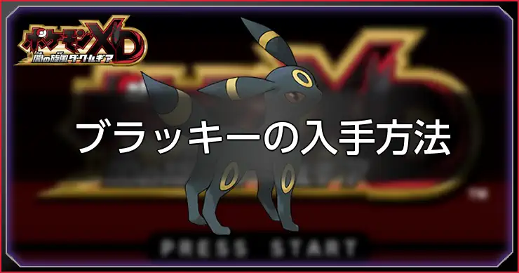 ブラッキー入手方法_ポケモンXDダークルギア