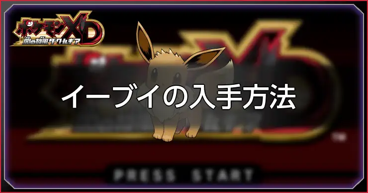 イーブイ入手方法_ポケモンXDダークルギア