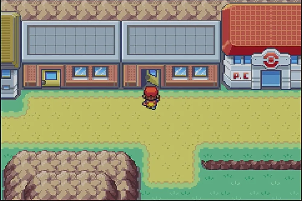 FRLG_セキチクシティのポケモンセンター左横にある民家に向かう