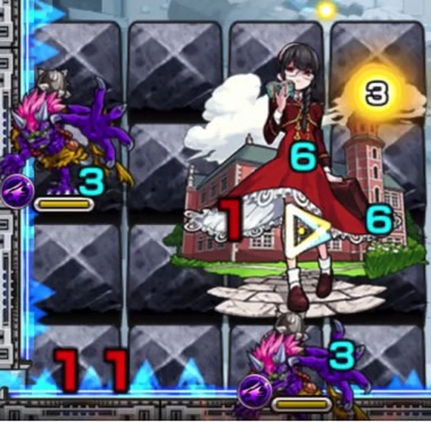 モンスト_ニギミタマの星墓_挟まって倒す