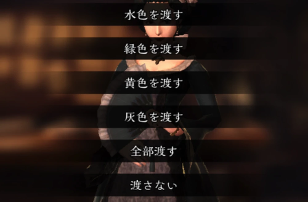 依頼主との会話選択肢で報酬が変化_緋色のアンティーク人形の攻略と進め方_ダフネ