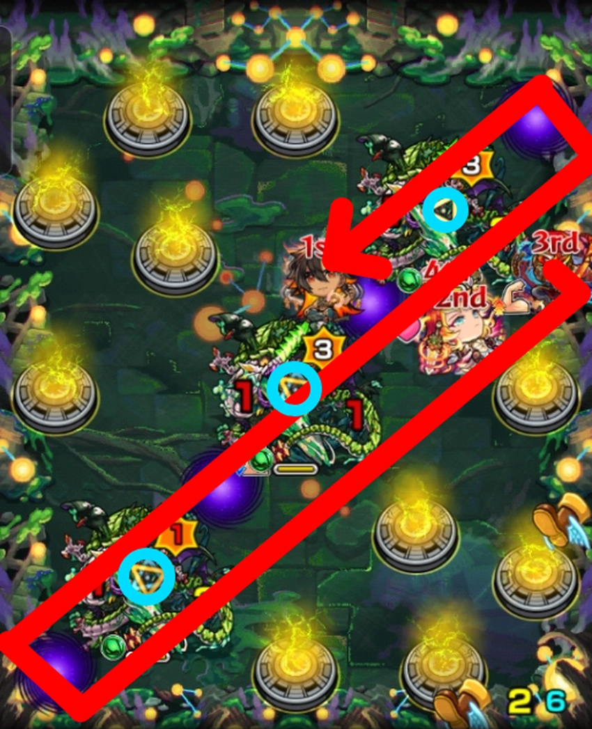 モンスト_アフェレデインバジリスクルート例