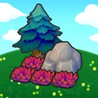 ぽこあポケモン_三角木かげに岩と草むら_アイコン