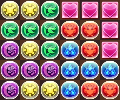 パズドラ_学園メイファンカップ_キオ盤面