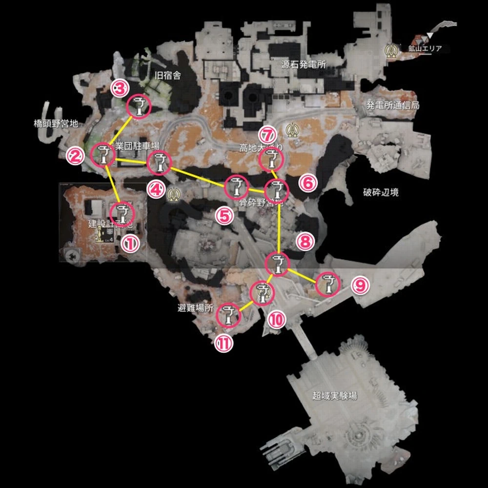 エンドフィールド_ジップライン_エネルギー高地おすすめ配置