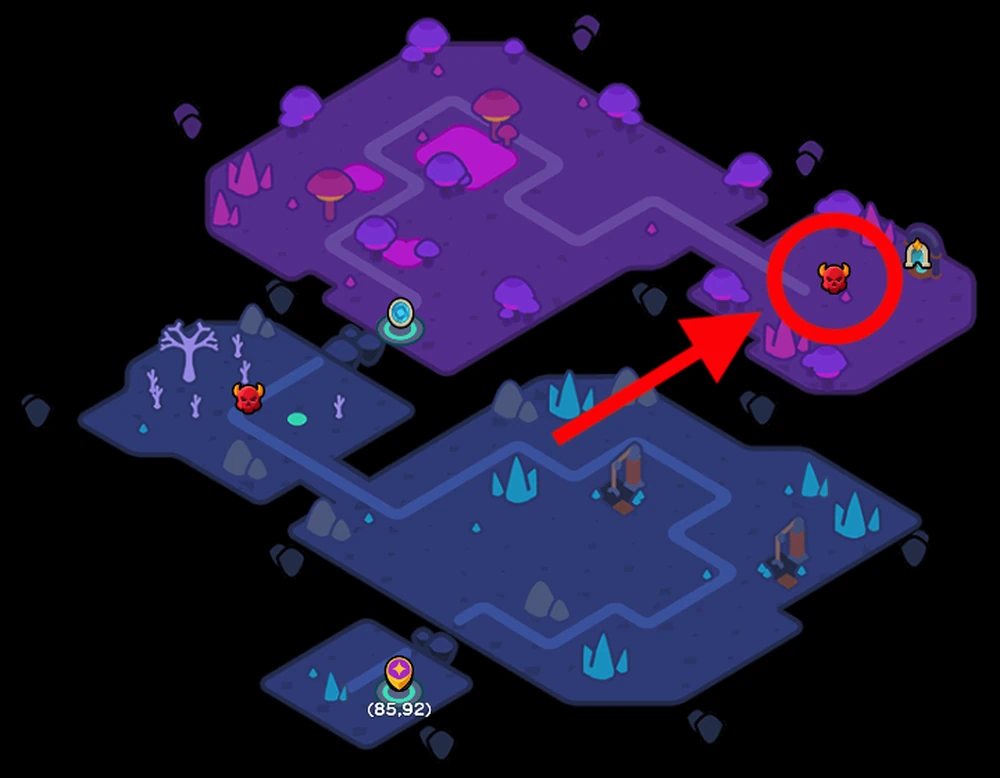 無尽の深淵「晶洞幻路」で出現_鉱抗キノコ王の攻略のコツ_ドンヒロ