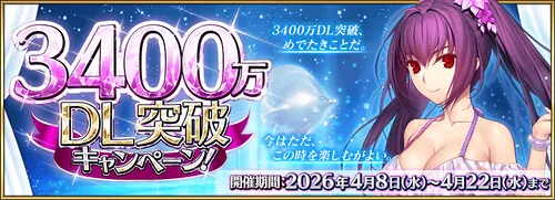 3400万ダウンロードキャンペーンの最新情報