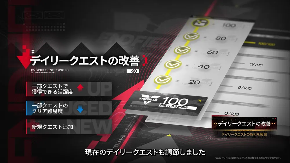 デイリークエストの改善