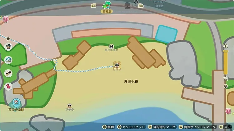 スターサンドアイランド_キャラの場所_カイトマップ