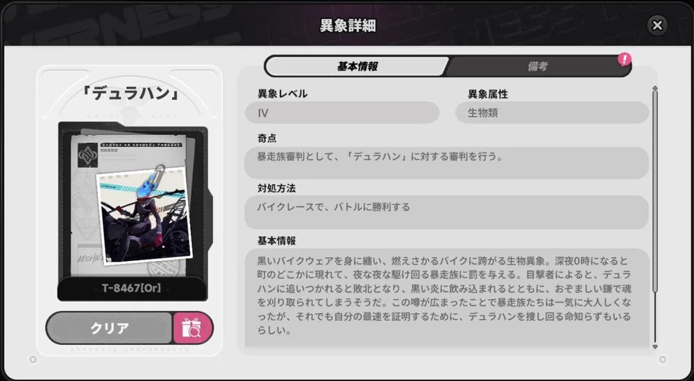 NTE_デュラハン＿異象依頼