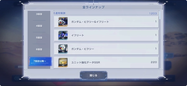 Gジェネエターナル_クロスディメンション_メダルガシャ_7周目