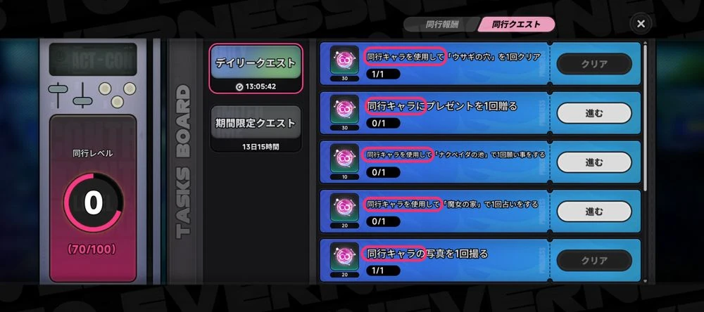 NTE_同行キャラ注意点