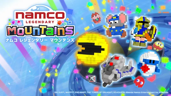 アーケードの伝説的なゲームタイトルをモチーフにした3Dパズルゲーム『NAMCO LEGENDARY Mountains』2026年夏リリース決定！