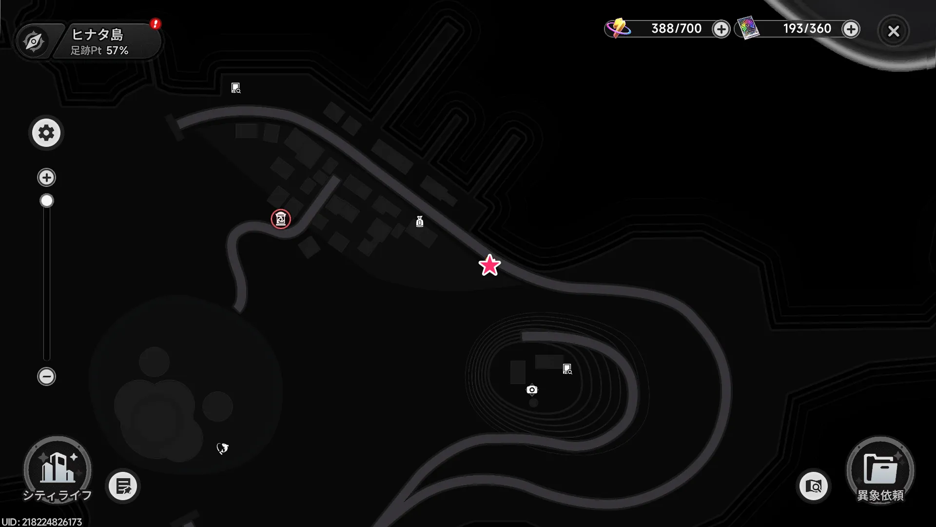 ヒナタ島のレクイエムの場所マップ