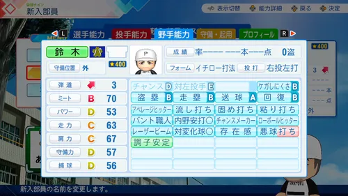 パワプロ2026_イチロー_野手能力