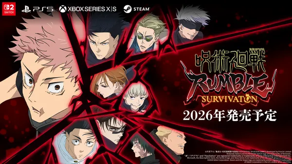 『Vampire Survivors』制作陣による新作『呪術廻戦 RUMBLE: SURVIVATON』2026年発売!
