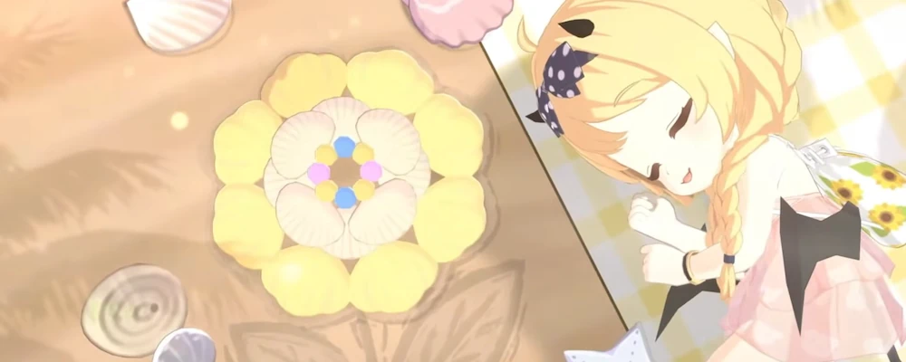水着イブキ_スキルカットイン_貝殻のお花_ブルアカ