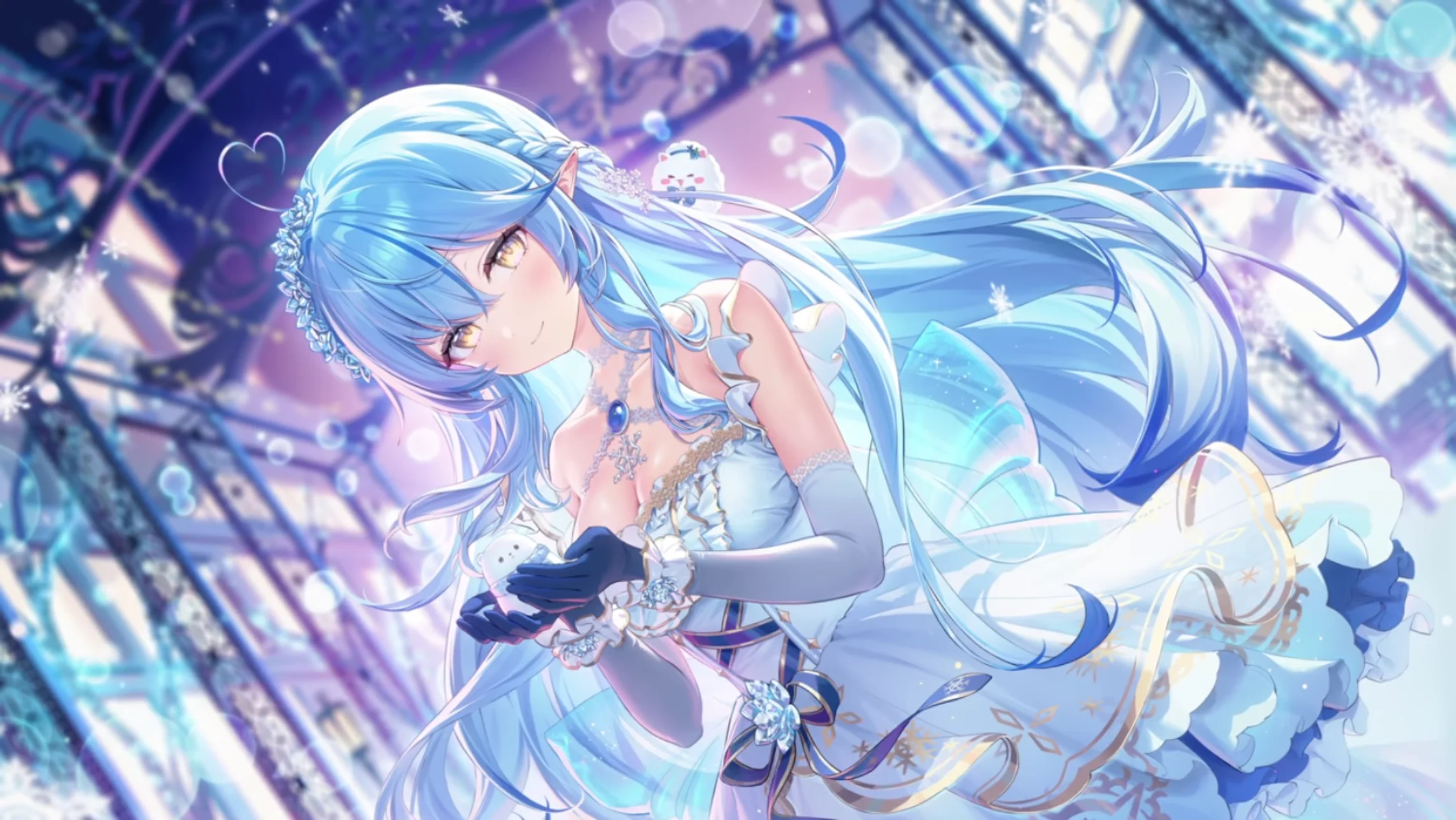 さびしがり屋な雪夜の令嬢 雪花ラミィの衣装イラスト